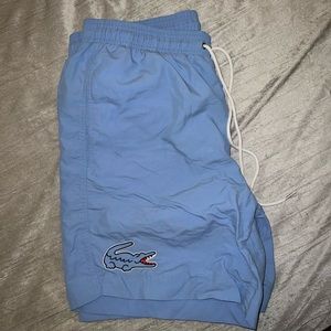 Baby Blue Lacoste Mens Swim Shorts